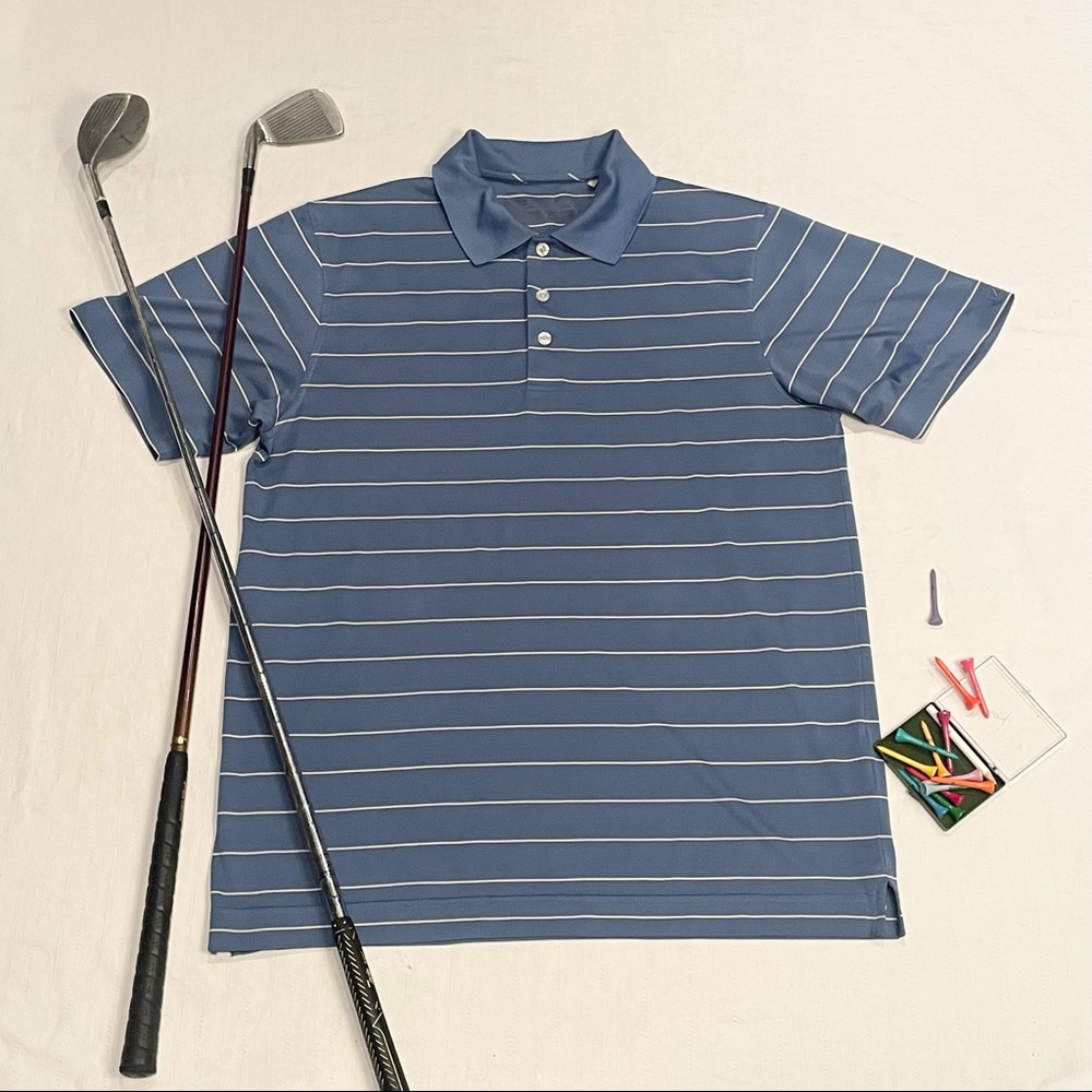 Cutter and buck striped golf polo